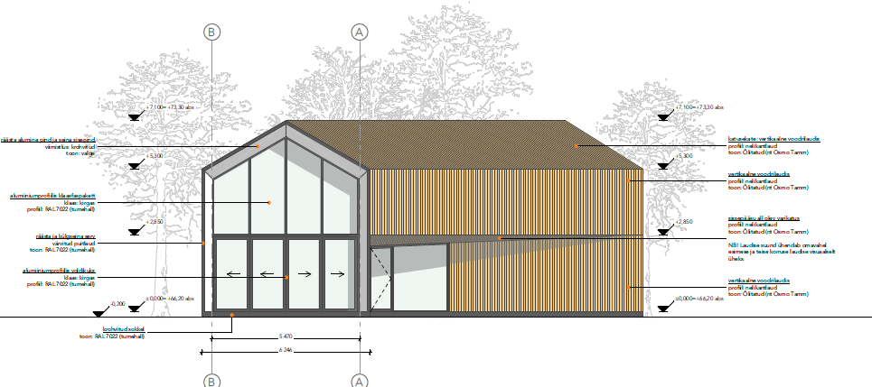 Ehitusmaksumuse arvutus kahele eramajale